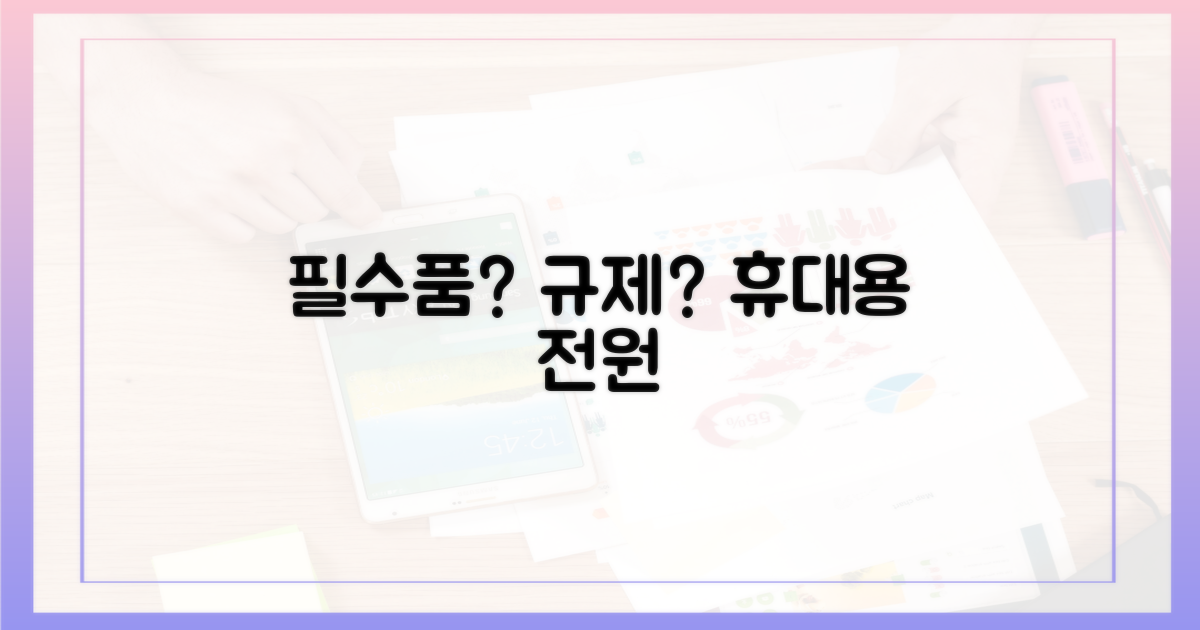 휴대용 전원, 필수품 vs 규제