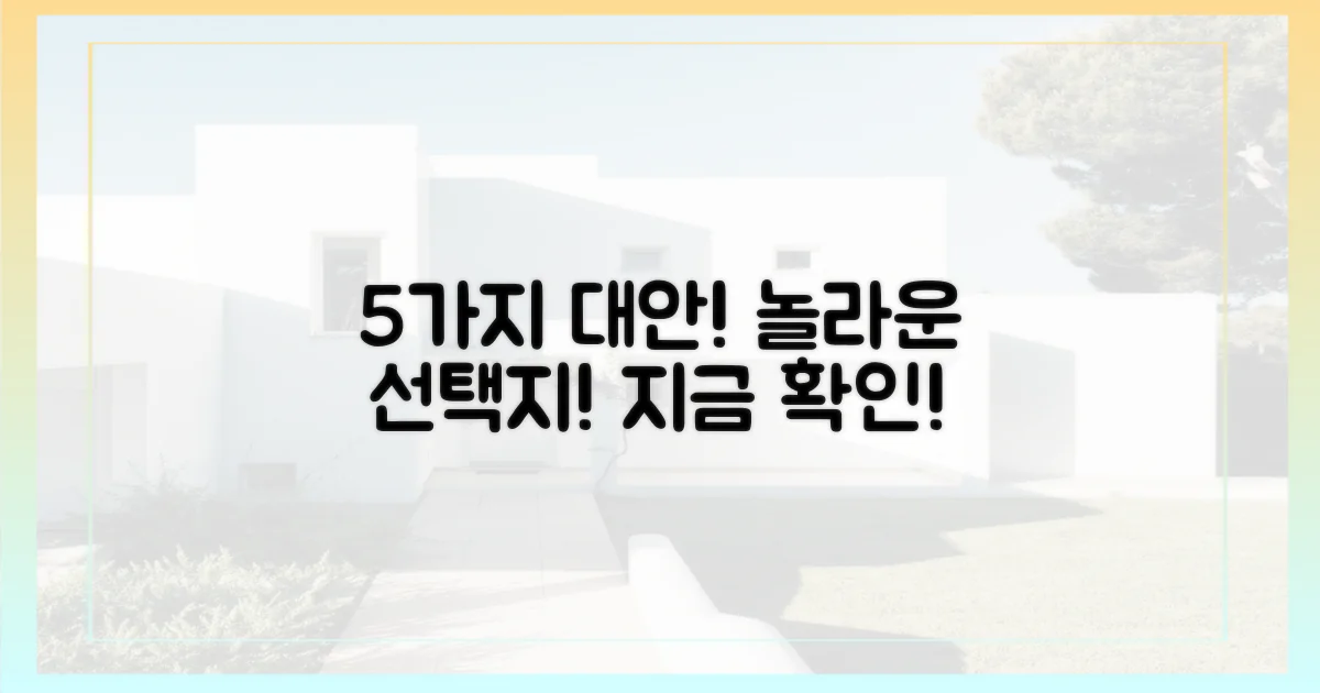 5가지 대안 제시