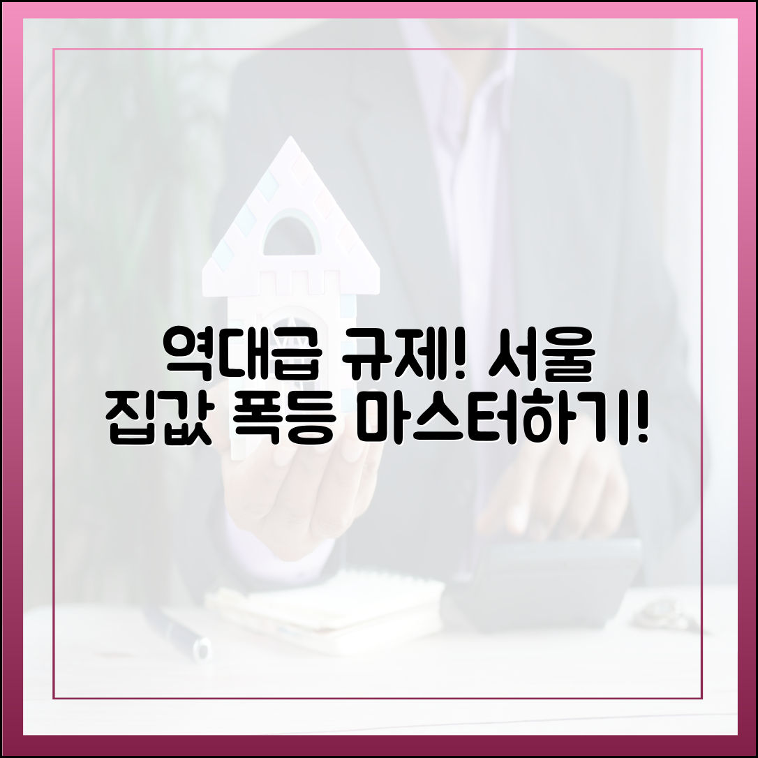 서울 집값 '미쳤다' 역대급 규제 마스터하기