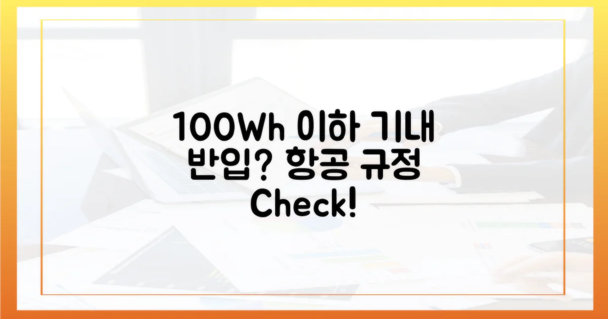 100Wh 이하, 항공사 규정 확인