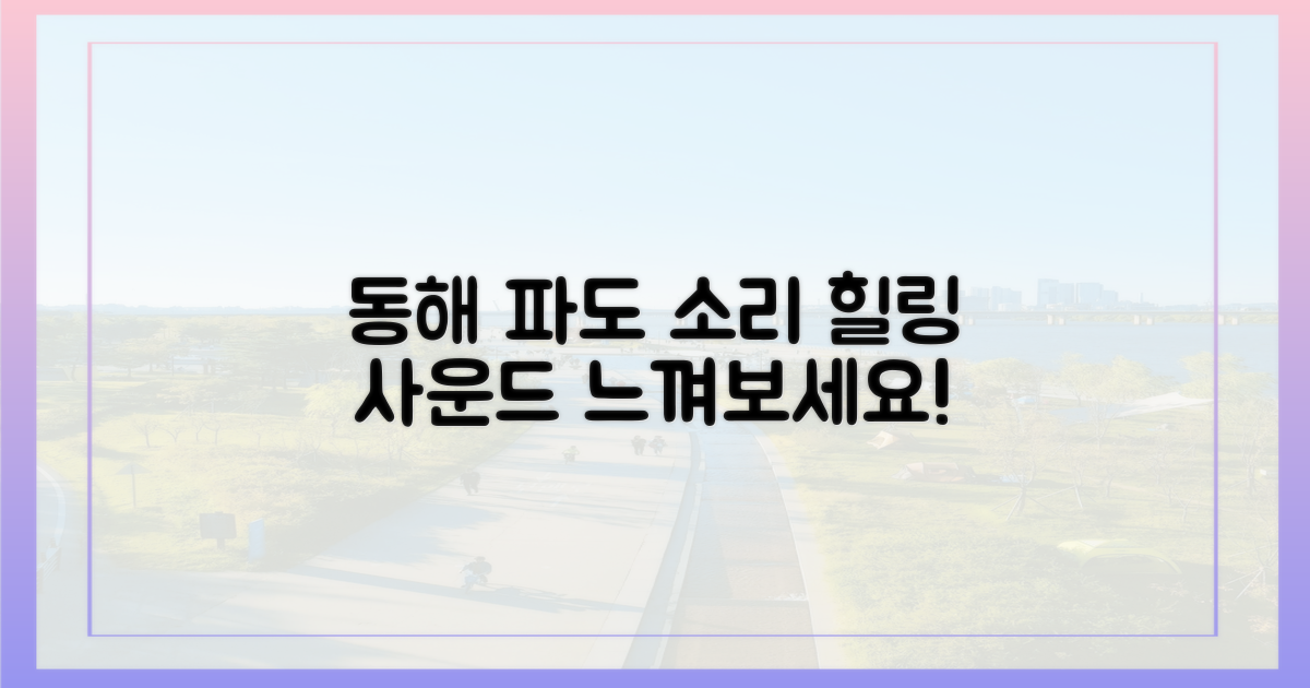 동해의 파도 소리를 느껴보세요!