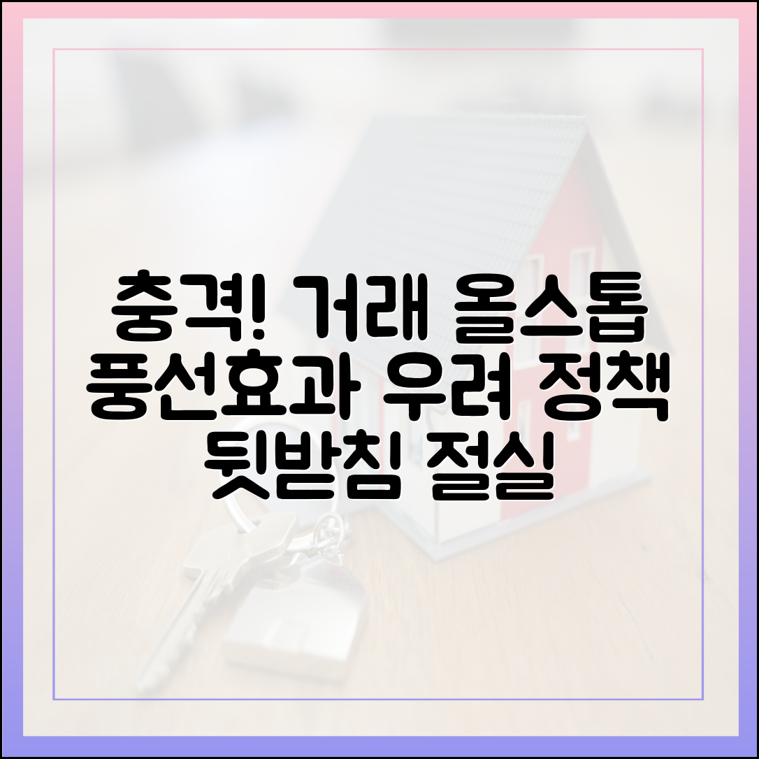 충격! 거래 올스톱, 풍선효과... 공급정책 뒷받침 돼야