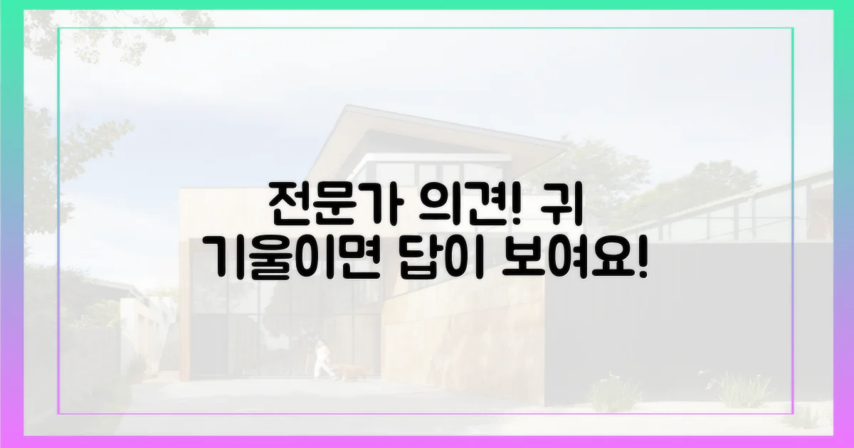 전문가 의견, 귀 기울여 보세요!