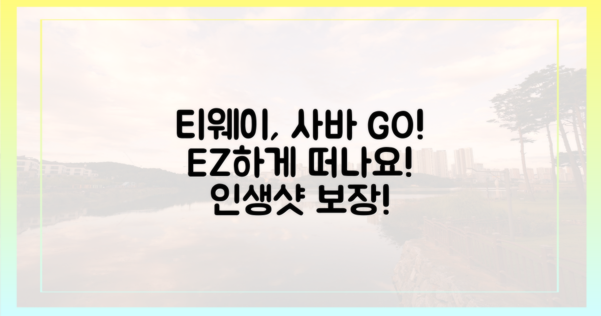 티웨이 타고 사바 가자!