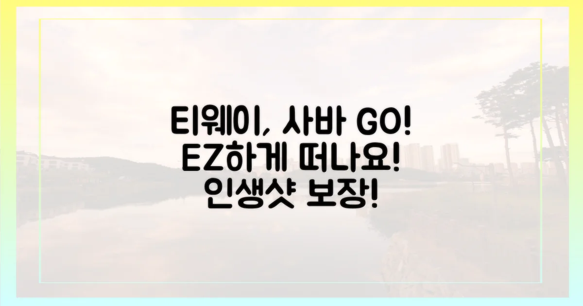 티웨이 타고 사바 가자!