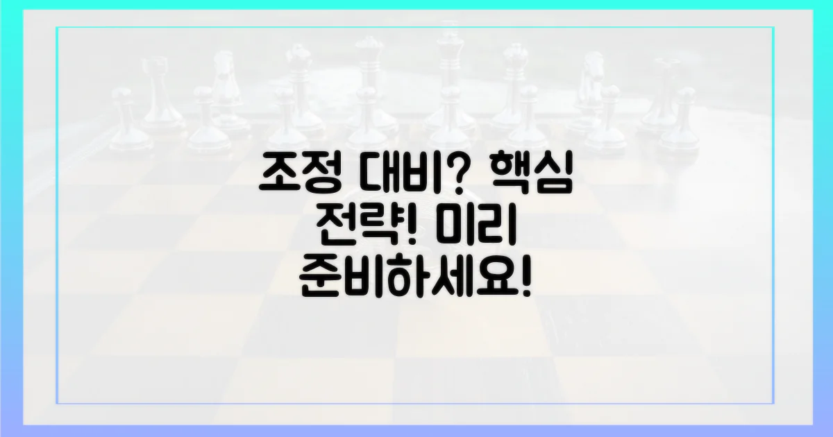 조정 대비, 어떻게 할까요?