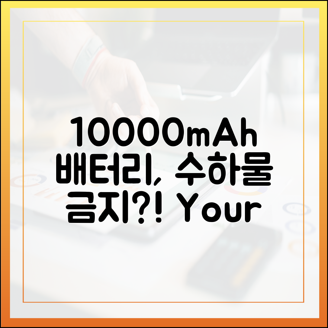 왜 10000mAh 보조배터리는 위탁수하물에 넣으면 안 될까?