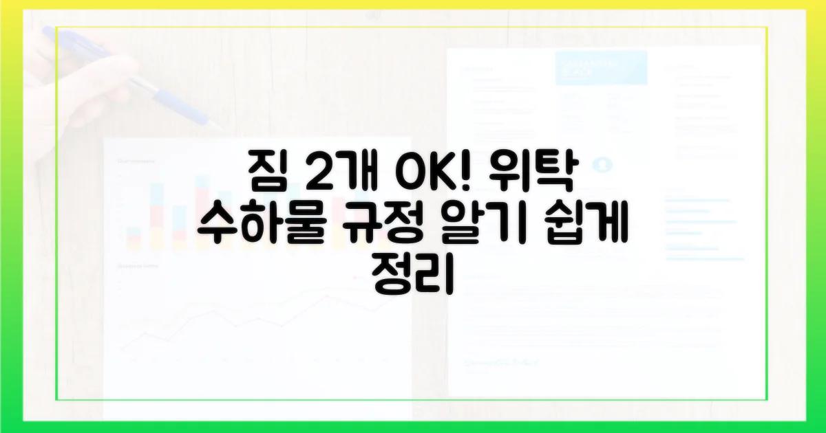 2개까지 가능, 위탁 수하물 규정