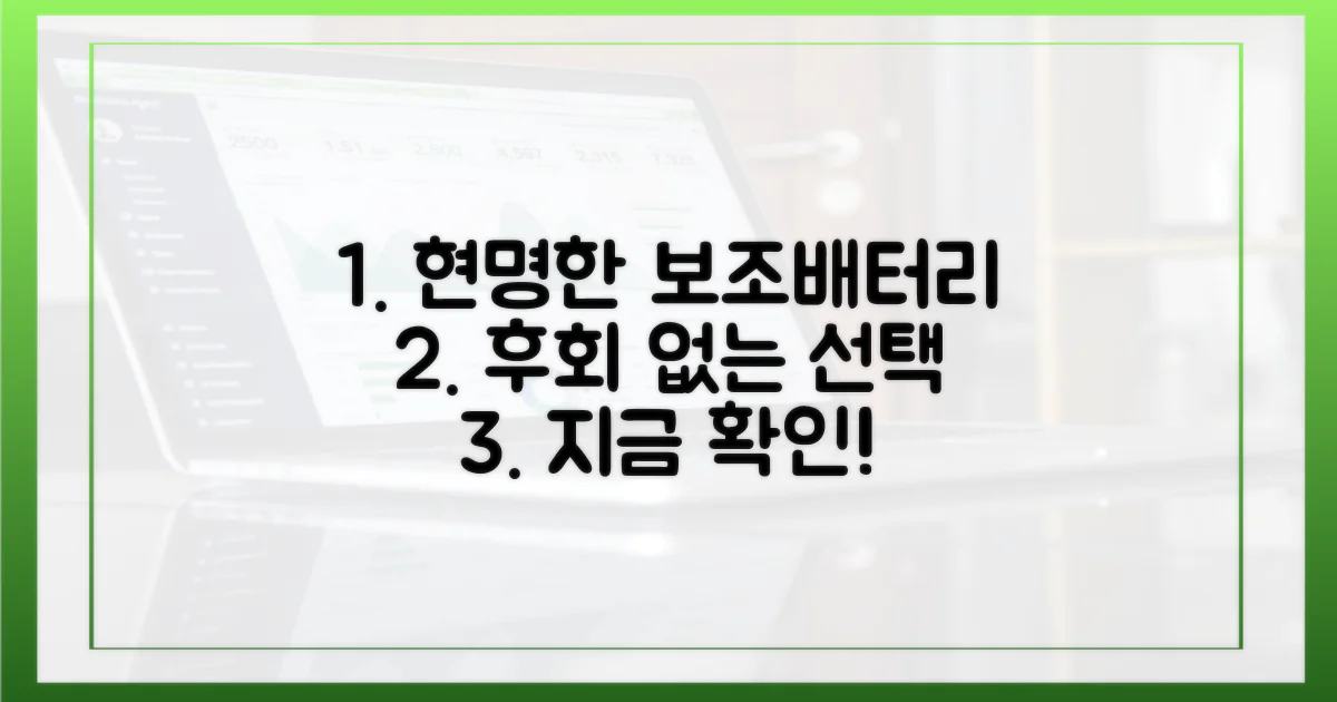 보조배터리, 현명하게 선택하기