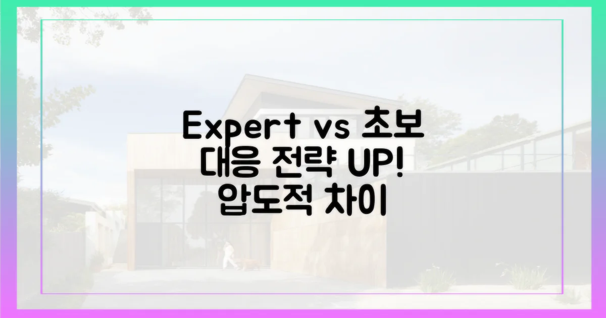 전문가 vs 초보, 대응 전략!