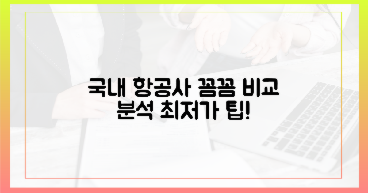 국내 항공사: 꼼꼼 비교 분석