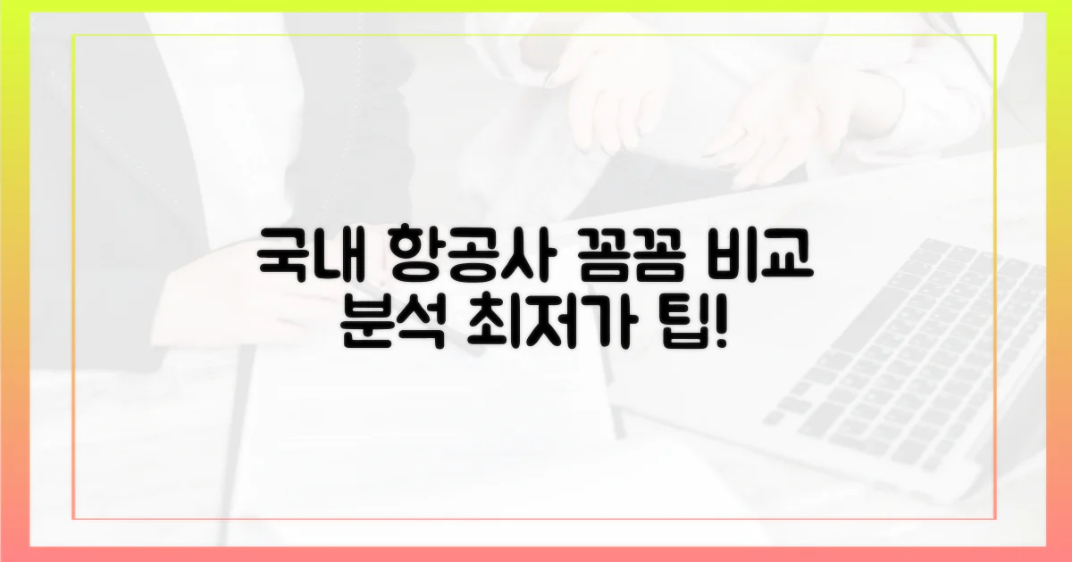 국내 항공사: 꼼꼼 비교 분석