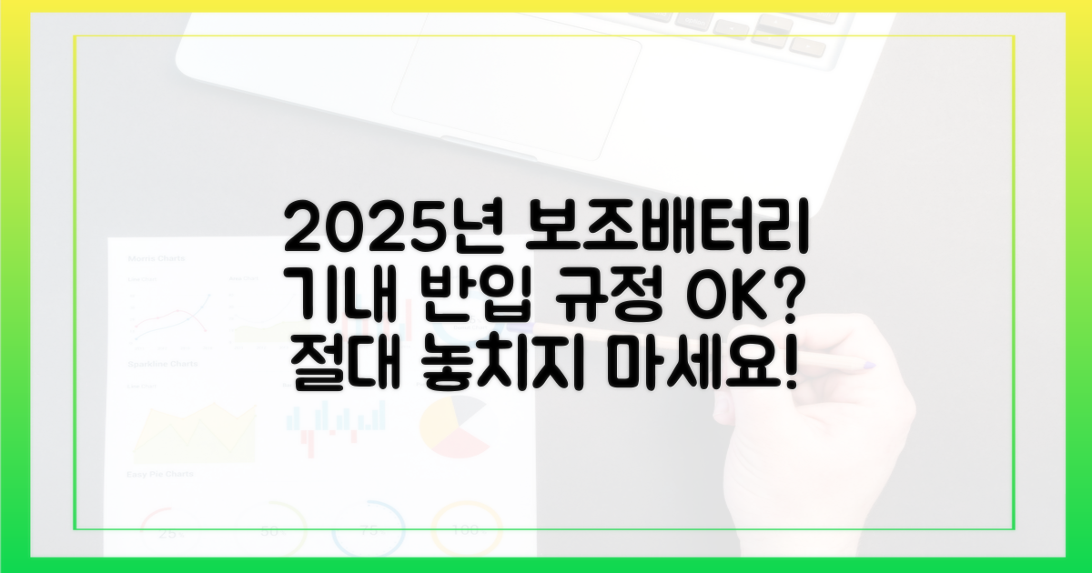 2025년, 보조배터리 기내 반입 규정은?
