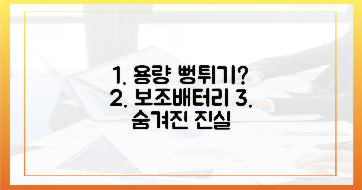 용량 미표기 보조배터리, 왜?