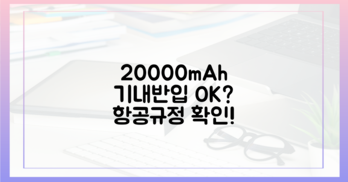 20000mAh, 기내 반입 기준은?