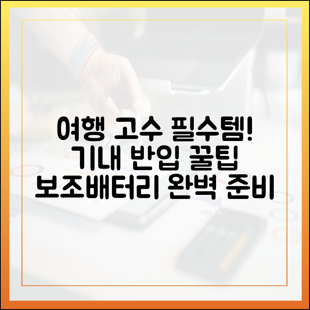 여행 고수만 아는 보조배터리 기내 반입 노하우 대방출