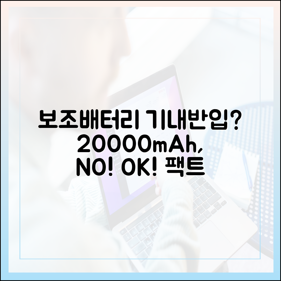 보조배터리 기내반입, '20000mAh는 무조건 OK?' 정확한 팩트 체크