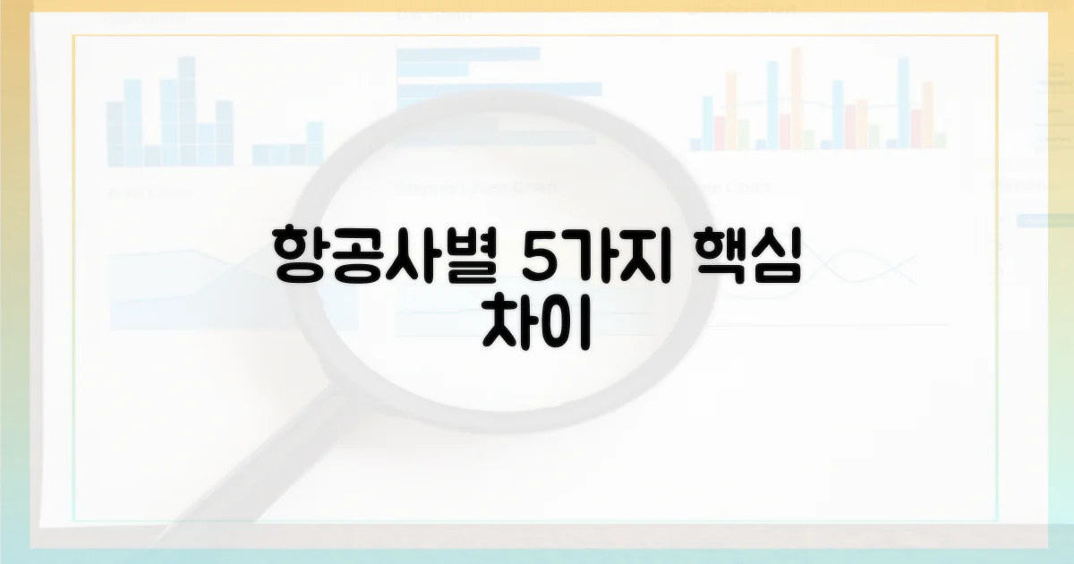 항공사별 5가지 주요 차이점