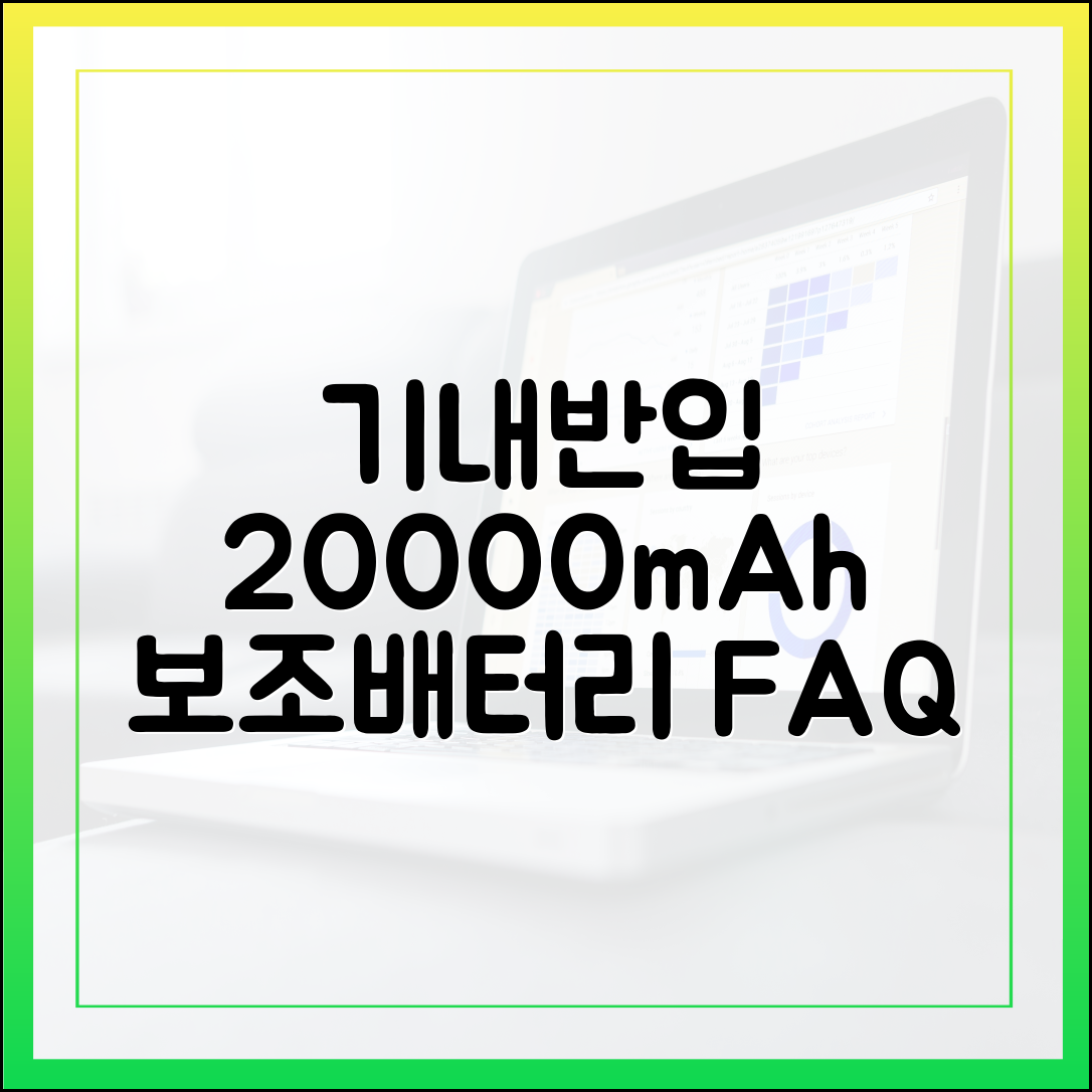 20000mAh 보조배터리 기내반입, 자주 묻는 질문(FAQ) BEST 5