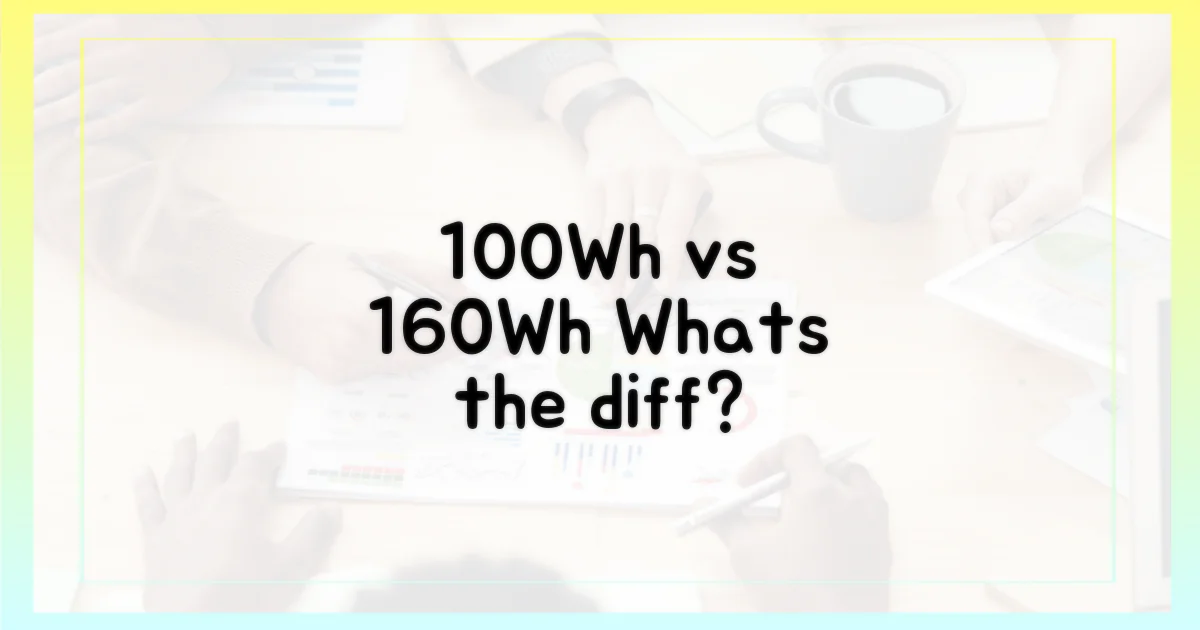 100Wh vs 160Wh, 뭐가 다를까?