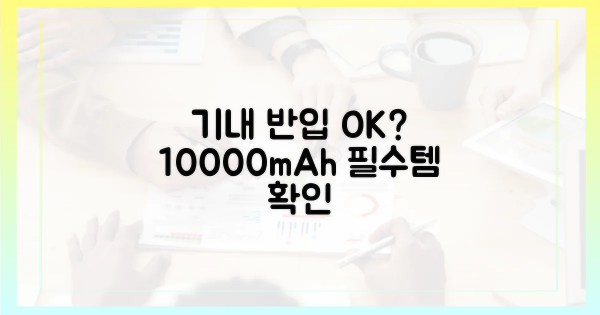 10000mAh, 기내 반입 가능할까?