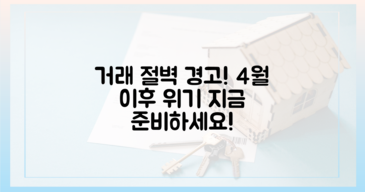 4월 이후 거래 절벽 예고