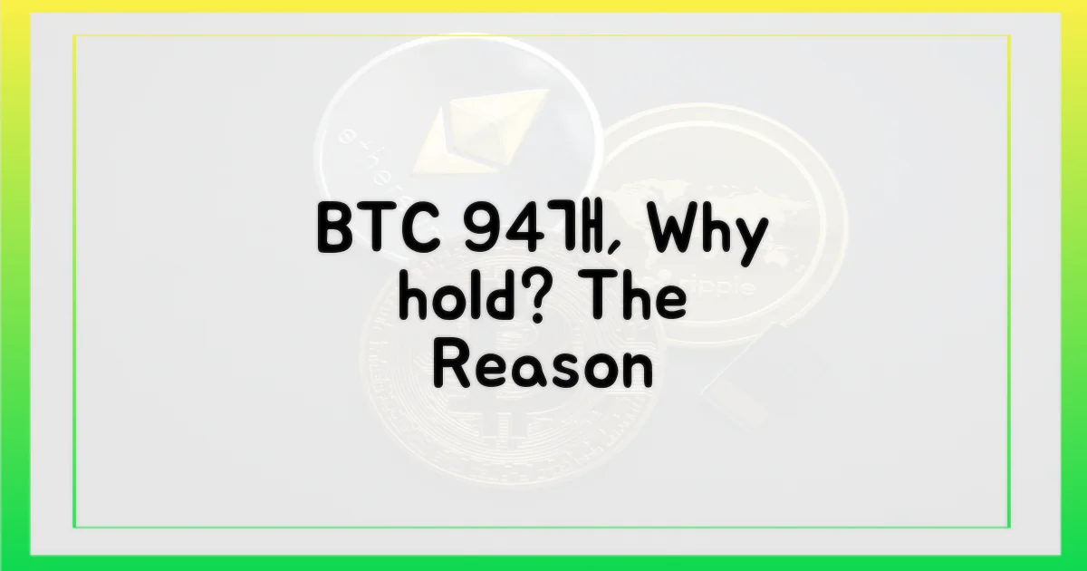 BTC 94개, 보유 이유는 무엇일까?