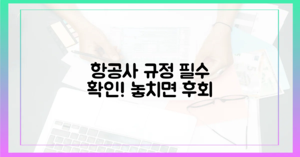 항공사별 규정, 꼼꼼히 확인하기