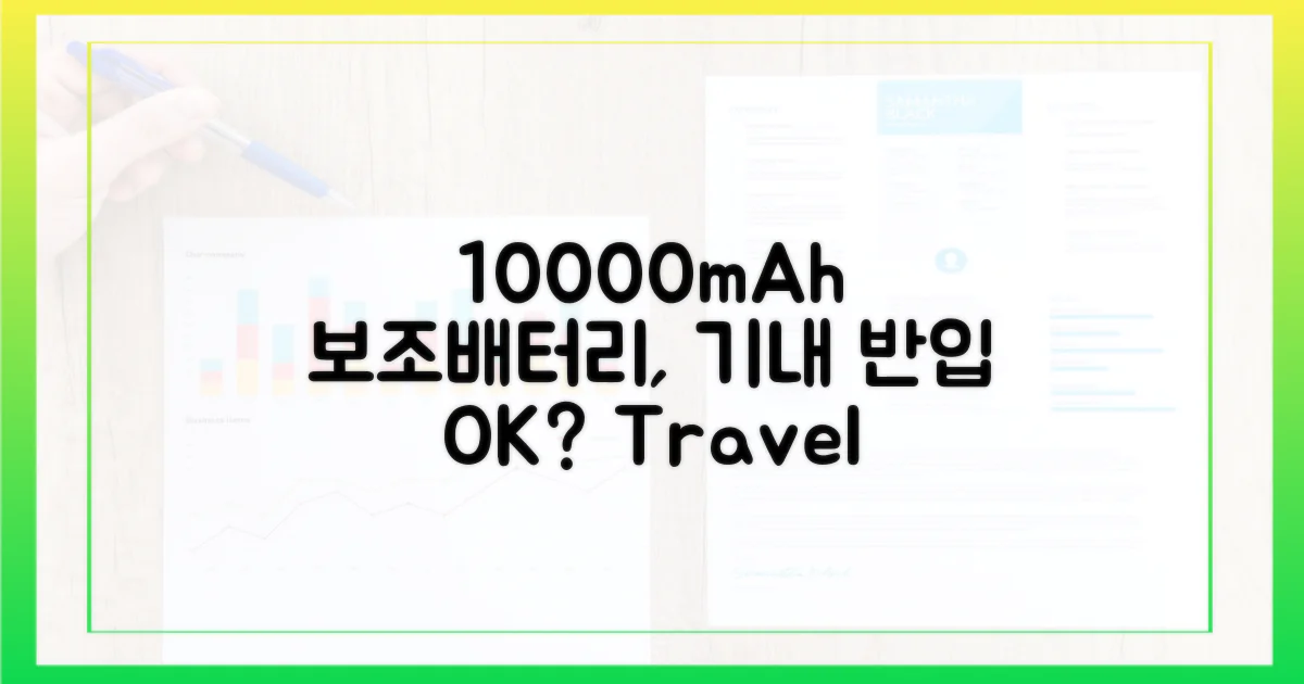 10000mAh 보조배터리, 기내 반입 가능할까?
