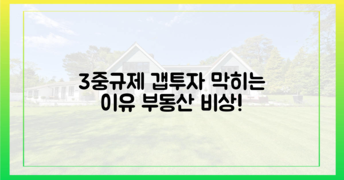 3중규제, 갭투자 막히는 이유
