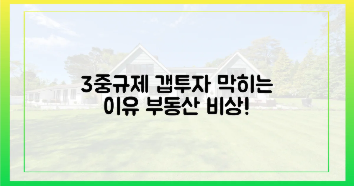 3중규제, 갭투자 막히는 이유