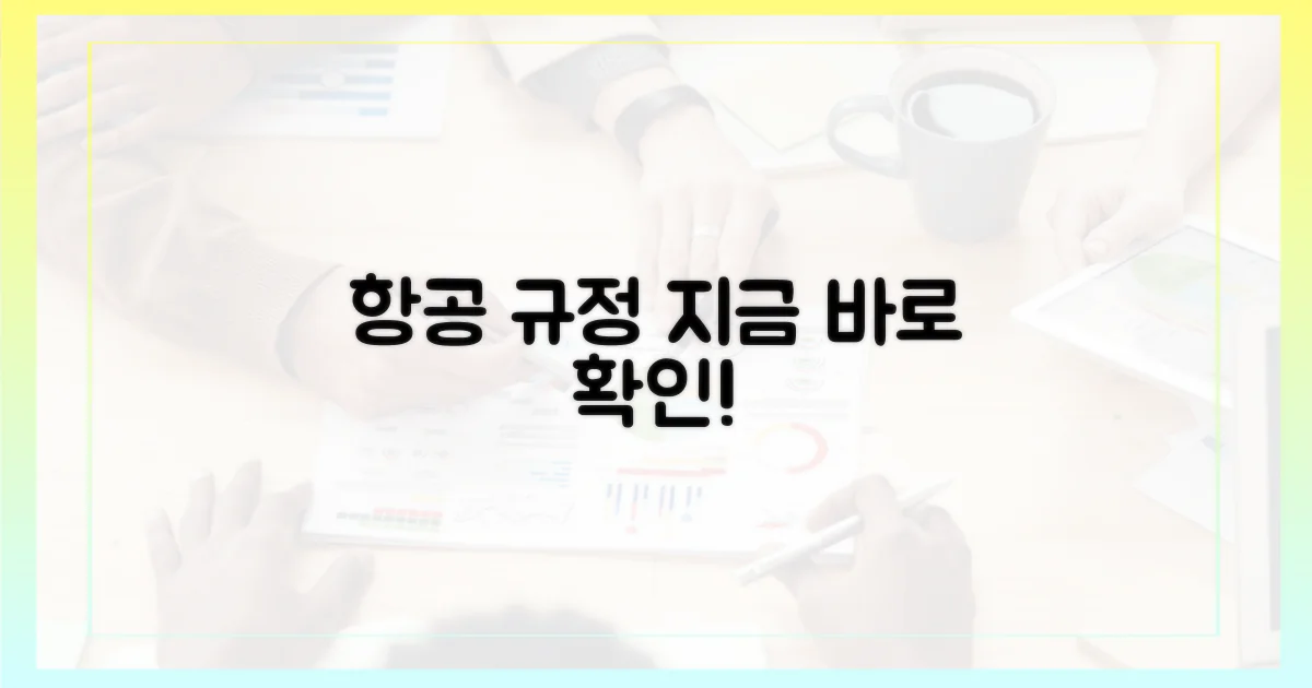 항공사 규정, 지금 확인하세요