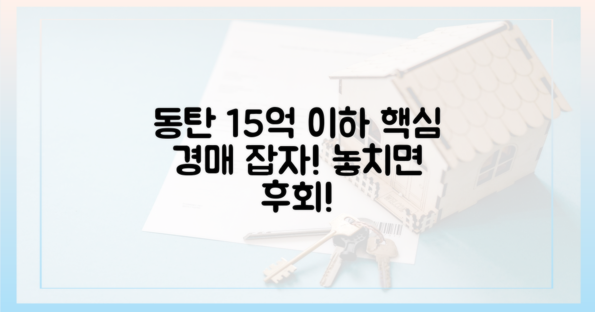 동탄 경매, 15억 이하 핵심 파악은?