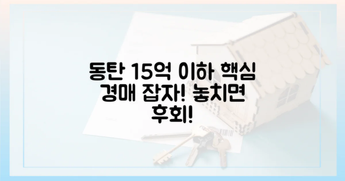 동탄 경매, 15억 이하 핵심 파악은?
