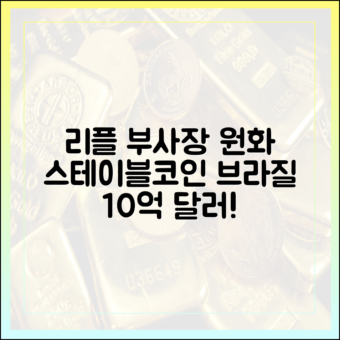 인터뷰] 리플 수석부사장, "놀라운 원화 스테이블코인! 브라질 10억달러 결제!