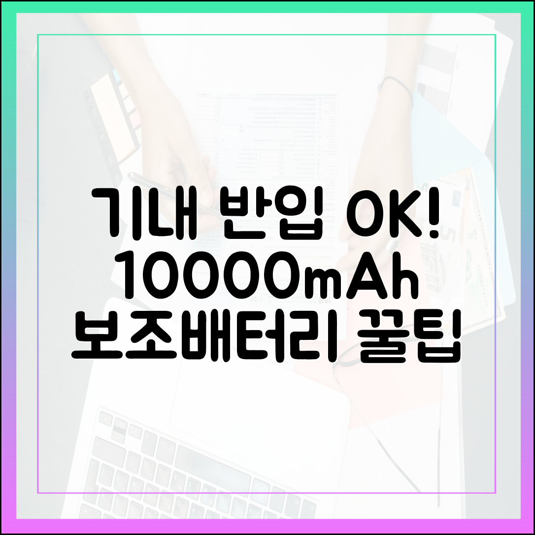 10000mAh 보조배터리 기내 반입, '이것' 하나만 확인하면 문제없어요