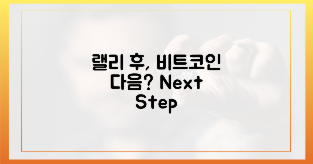 랠리 이후, 비트코인 다음 스텝은?
