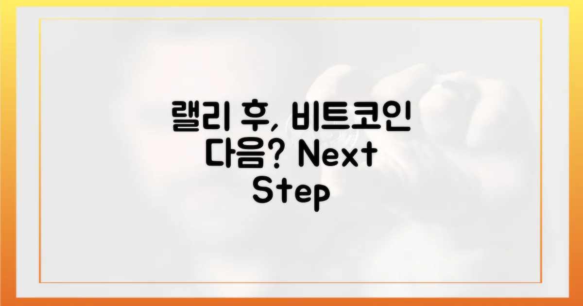 랠리 이후, 비트코인 다음 스텝은?