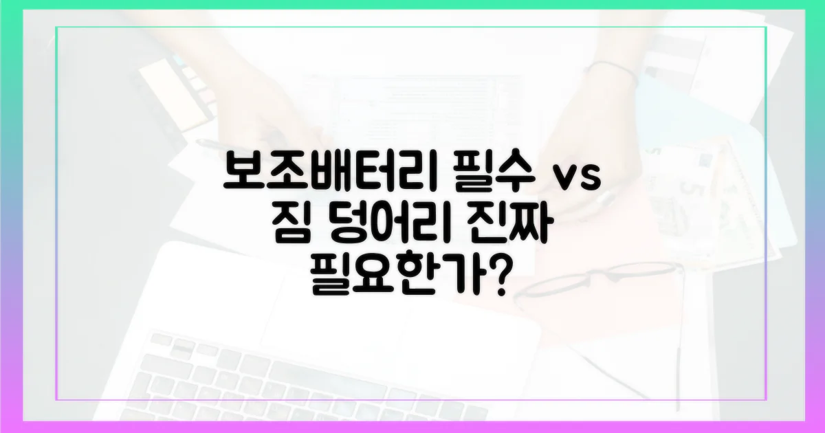 보조배터리, 필수품 vs 짐 덩어리