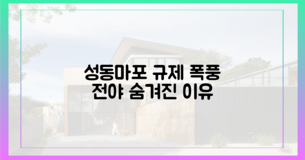 성동·마포, 규제 앞둔 이유 분석