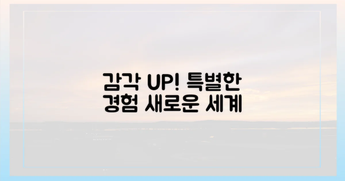 감각 깨우는 특별한 경험