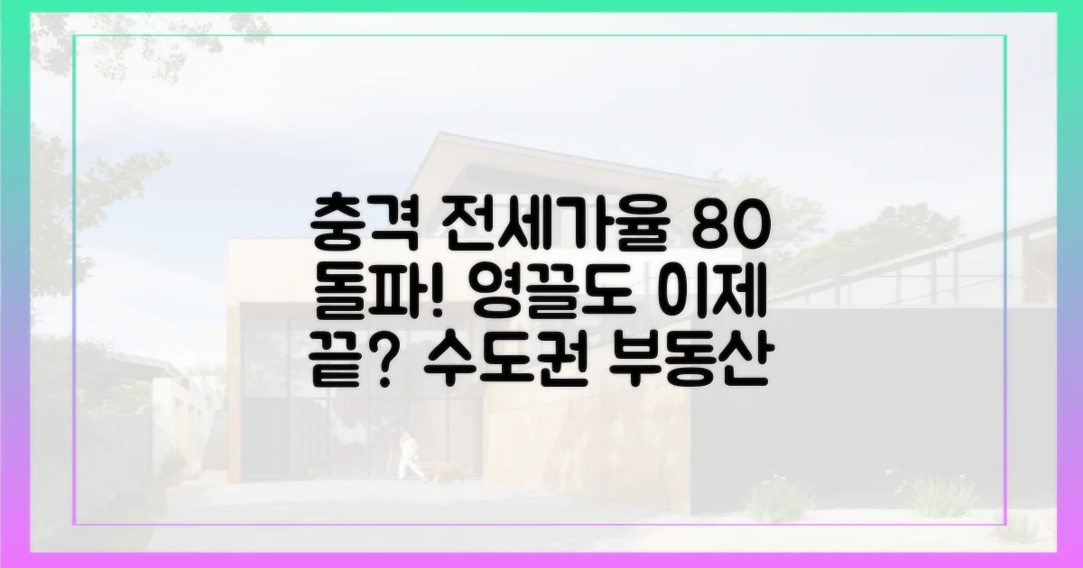 수도권 전세가율 80% 돌파, '영끌'도 막힌다