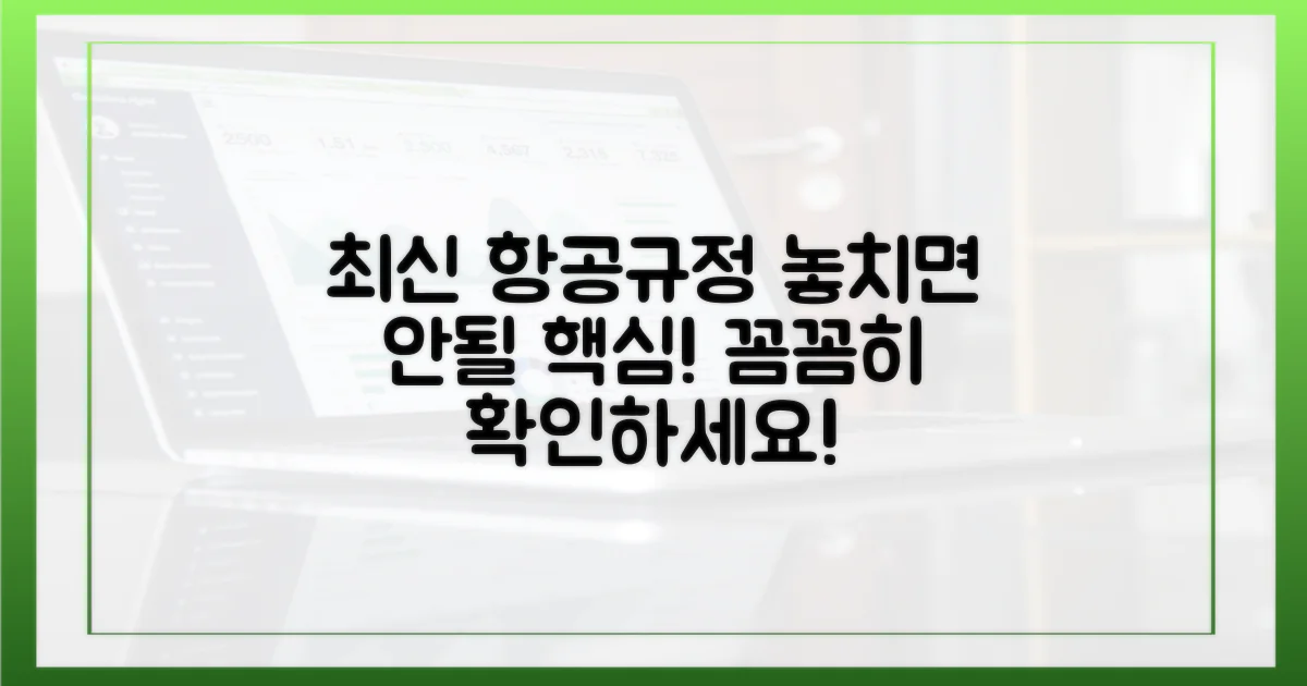 최신 항공 규정, 꼼꼼히 확인하기