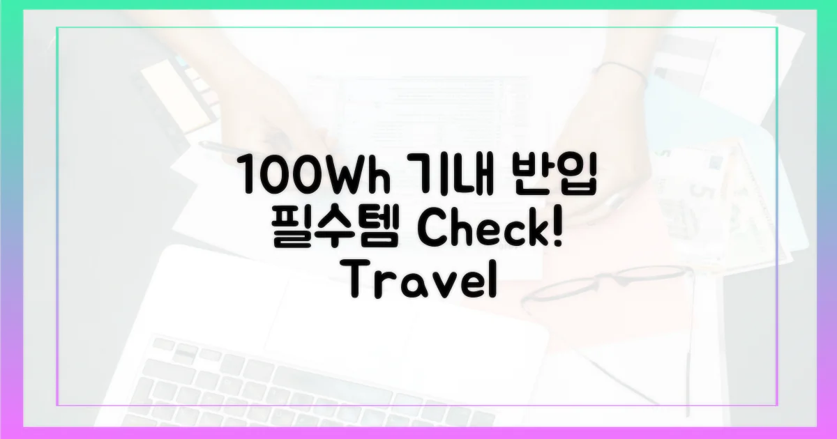 100Wh 이내 기내 반입