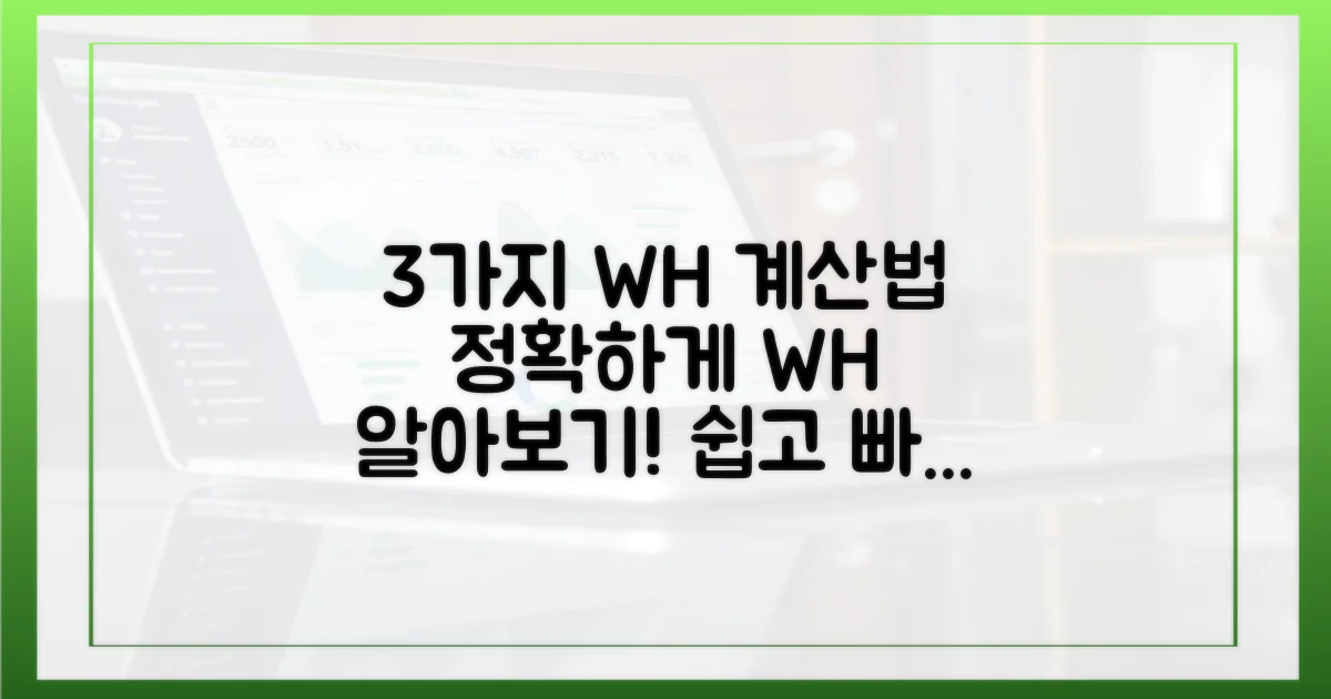 3가지 Wh 계산법