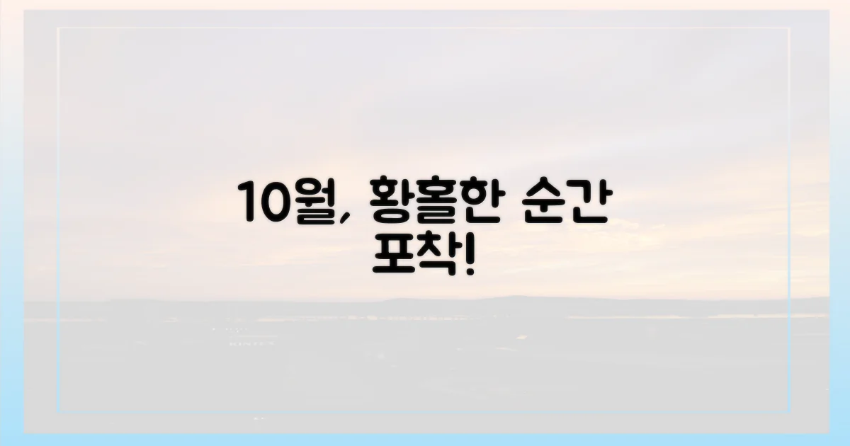 숨 막히는 10월 풍경