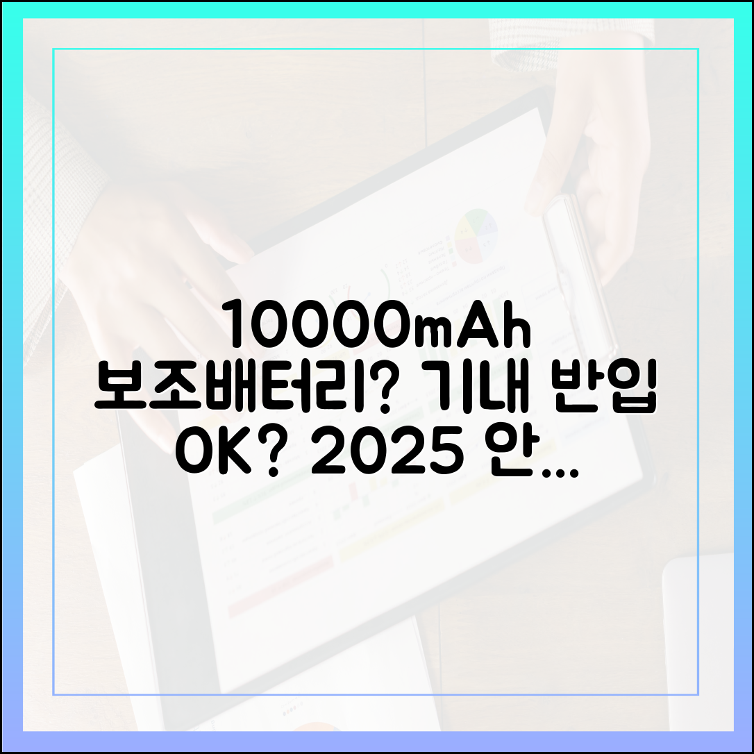 내 보조배터리는 안전할까? 2025년 10000mAh 기내 반입 안전 수칙