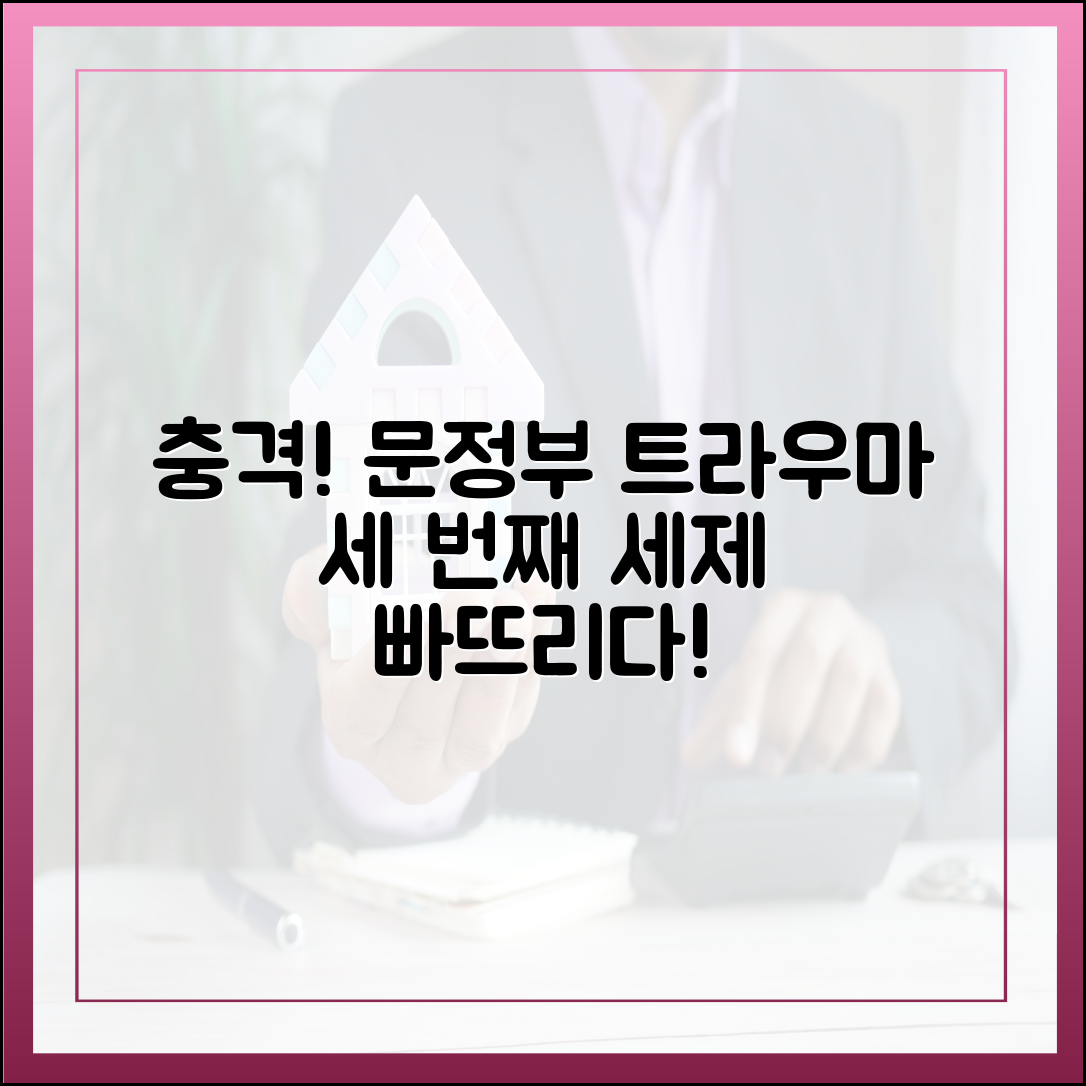 충격! 문정부 트라우마, 세 번째 대책도 '세제' 빠뜨리다!