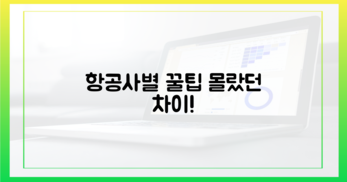 항공사별 미묘한 차이
