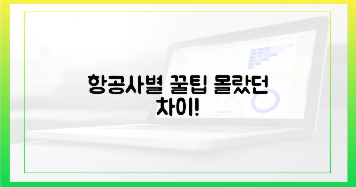 항공사별 미묘한 차이